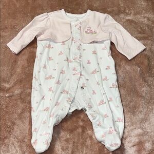 Pink and White Kids One Piece